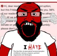 angry arm beard fume glasses i_hate open_mouth red_skin soyjak subvariant:science_lover text variant:markiplier_soyjak wikipedia // 800x789 // 336.2KB