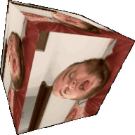 2019 3dgifmaker animated beard closed_mouth clothes distorted ext=gif fat fat_duel glasses irl open_mouth red_tshirt schizo soyboy subvariant:fatjak_irl tshirt variant:fatjak // 250x250 // 530.3KB