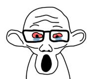 animal bloodshot_eyes crying ear glasses monkey open_mouth soyjak variant:monkeyjak2 // 823x683 // 24.6KB