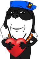 ack black_fur collar glasses holding_heart holding_object klonoa namco pacman rope soyjak stubble subvariant:wholesome_soyjak tongue variant:gapejak video_game x_eyes // 676x1021 // 136.6KB