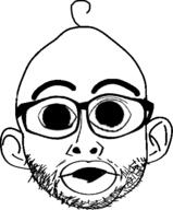 baby deformed ear glasses hair series:kidjaks soyjak stubble variant:nojak // 362x437 // 54.5KB