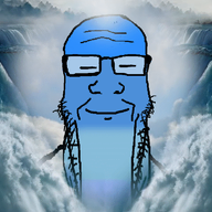 animated blue blue_skin calm closed_eyes glasses open_mouth pixiz smile soyjak stretched_chin stubble subvariant:longplier variant:markiplier_soyjak water waterfall // 720x480 // 3.0MB