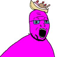 admin banana_split_ice_cream glasses meta:tagme open_mouth purple_skin quote_(user) soyjak stubble variant:shroomjak wrinkles // 648x651 // 41.5KB