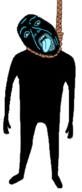 B_B_GHAST_(namefag) bloodshot_eyes blue_teeth blue_tongue crying de_master_of_stuff faggot full_body hanging open_mouth rope shadowy_figure stubble the_master_stuff tongue variant:bernd // 157x368 // 26.8KB