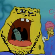 2soyjaks glasses ice_cream open_mouth plankton raised_eyebrow spongebob_squarepants variant:chudjak variant:markiplier_soyjak vore // 828x821 // 169.4KB
