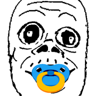 animated baby deformed distorted hair mustache pacifier soyjak subvariant:jacobson trend:colorjak variant:a24_slowburn_soyjak // 296x444 // 29.0KB