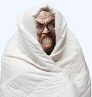 angry blanket clenched_teeth comfy glasses mustache realistic soyjak stubble variant:feraljak // 1377x1453 // 1.5MB