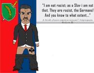 angry brown_skin closed_mouth clothes dimitrije_ljotic ear fascism flag flag:serbia grey_hair hair logo looking_at_you micropenis mustache necktie nsfw penis political_party politics queen_of_spades serbia shield small_penis soyjak suit suit_and_tie sword wheat world_war_2 yugoslavia zbor // 754x588 // 103.5KB