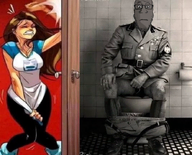 benito_mussolini fascism female glasses meme pooping subvariant:neutralplier toilet variant:markiplier_soyjak // 693x559 // 523.7KB