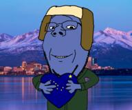 artist:_account blue_skin flag:alaska irl_background landscape subvariant:wholesome_soyjak variant:gapejak // 958x800 // 1013.0KB