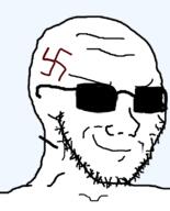 glasses nazism smile smug soyjak stubble sunglasses swastika variant:soyak // 644x800 // 34.0KB