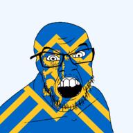 angry animal british east_lothian flag flag:east_lothian glasses hair lion looking_at_you mustache open_mouth scotland soyjak stubble teeth united_kingdom variant:feraljak // 1500x1500 // 297.3KB