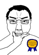 award eyebrows eyes hair hand happy lips looking_up meta:op_took_a_selfie_of_xerself meta:tagme mustache nose smile smirk smug stroke subvariant:chudjak_front variant:chudjak // 696x967 // 46.9KB