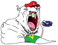 clothes game gameboy hat jewish_nose legend_of_zelda mario mario_hat meta:op_is_a_gringo_looking_for_trouble_for_adding_less_than_5_tags meta:op_is_a_shalala_for_not_adding_a_variant_tag_and_if_you_delete_this_tag_youre_a_subhuman_who_goons_to_'p_mustard no_glasses slug stubble teeth tongue variant:unknown // 860x676 // 37.9KB