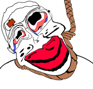 ack bloodshot_eyes crying customisable hair hanging iris mustache noose red_lips rent_free rope sign subvariant:jartycuck subvariant:patrick suicide template text tongue variant:chudjak white_eyebrows white_eyes white_hair // 1050x996 // 41.1KB
