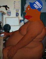 america_first brown_skin fat groyper nick_fuentes obese shitskin subvariant:brazilmutt variant:meximutt // 275x350 // 132.9KB