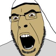 arab brown_eyes glasses islamic keffiyeh open_mouth soyjak stubble tan_skin variant:cobson // 721x720 // 38.3KB