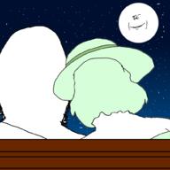 3soyjaks clothes crystal_cafe femjak hair hat moon sky smile stubble subvariant:gapejak_female variant:gapejak variant:impish_soyak_ears wink // 1000x1000 // 245.9KB