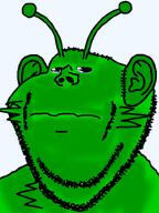 Glibblezorp Glibblezorpson alien antenna artist:Ilovy crying ear green_skin sad spray_paint stitches tear variant:impish_soyak_ears // 598x800 // 208.0KB