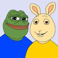 amphibian big_ears buck_teeth classic classical frog green_skin looking_at_you mammal nas:baxter nas:pepe pepe pepe_the_frog rabbit rabbit_ears yellow_hair // 1600x1600 // 48.5KB