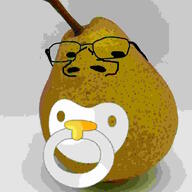baba baby babyjak binky caca food fruit glasses irl low_quality low_resolution pacifier pear series:fruiterz! small_eyes variant:gapejak // 1200x1200 // 32.0KB