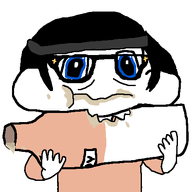 animated anime clothes eating glasses hair hakurei_reimu soylent_bottle touhou variant:soytan video_game // 464x488 // 34.5KB