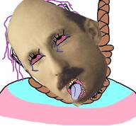 balding bloodshot_eyes boris_iii bulgaria crying ear flag:transgender_pride_flag irl mustache open_mouth rope soyjak suicide tongue tranny variant:bernd // 760x704 // 481.1KB