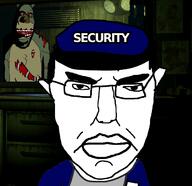 animatronic clothes corpse five_nights_at_freddy's five_nights_at_freddy's_3 glasses gore office ripped_clothes security security_guard smile springtrap subvariant:hornyson suit thick_eyebrows variant:chudjak variant:cobson video_game william_afton wires // 653x632 // 202.5KB