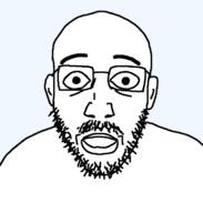 ear glasses mustache open_mouth soyjak stubble variant:unknown // 648x680 // 15.6KB