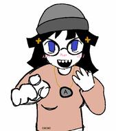 art artist:jaikacuz beanie blush clothes drawing dress female full_body hair long_hair shoe skirt variant:soytan // 915x1041 // 79.3KB