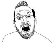 balding ear glasses hair mustache open_mouth soyjak stubble variant:unknown // 1024x786 // 38.7KB