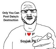 'p arm child_sexual_abuse_material daisys_destruction glasses hand heart i_love mustache open_mouth pointing soyjak soyjak_party stubble text variant:unknown // 732x653 // 46.3KB
