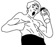 arm bottle buff clothes ear hand holding_object open_mouth pointing soy soyjak text variant:gapejak variant:unknown // 600x489 // 78.5KB