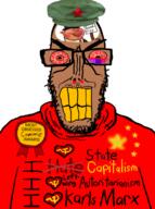 angry award capitalism china communism euromutt glasses karl_marx most_obsessed_faggot_award nosebleed open_mouth porky red_eyes red_shirt rent_free soyjak star stubble subvariant:euromutt variant:markiplier_soyjak yellow_teeth // 594x797 // 270.8KB