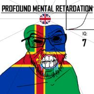 angry bald bell_curve black_eyes black_hole black_sclera british clenched_teeth closed_mouth country cracked_teeth drool ear england flag flag:lincolnshire flag:united_kingdom fleur-de-lys glasses hair iq iq_bell_curve lincolnshire mustache nightmare_fuel no_pupils profound_mental_retardation retard soyjak stubble text united_kingdom variant:feraljak wrinkles // 1024x1024 // 54.1KB
