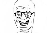 antialiased glasses smile soyjak stubble variant:unknown // 2360x1640 // 215.9KB