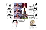 angry arm baby blush chad closed_mouth distorted football full_body glasses hair leg nigger nordic_chad open_mouth smile smug soyjak speech_bubble subvariant:chudjak_front text variant:chudjak // 1967x1274 // 408.4KB