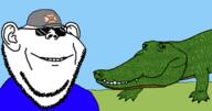 2soyjaks animal cap clothes crocodile ear florida glasses hat smile soyjak stubble sunglasses variant:impish_soyak_ears // 1726x909 // 789.5KB