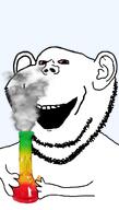 bloodshot_eyes bong high holding_object looking_at_you smoke stubble substance_abuse transparent_background variant:impish_soyak_ears weed // 600x1053 // 166.8KB