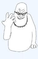 arm bald black_glasses evil eyes full_body full_head hand mouth nose open_eyes open_mouth stubble syndrome_(the_incredibles) the_incredibles transparent_background variant:syndromejak white_eyes white_skin // 557x860 // 14.5KB