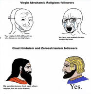 abrahamic bindi chad cyrus_the_great hinduism mask satan variant:soyak wojak zoroastrian // 1169x1203 // 431.2KB