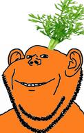 carrot closed_mouth ear food orange series:fruiterz! smile soyjak stubble variant:impish_soyak_ears vegetable // 336x528 // 168.6KB