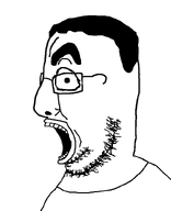 black_hair chud eyebrows glasses hair lips merge open_mouth series:fusionjaks series:sidejaks side_profile soyjak stubble template transparent_background variant:chudjak2 white_skin wide_eyes // 653x805 // 17.5KB