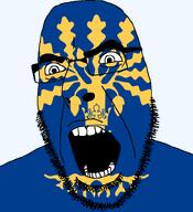 angry blekinge country county flag flag:blekinge glasses hair looking_to_the_left open_mouth plant soyjak stubble sweden teeth thick_eyebrows transparent_background tree variant:cobson // 721x789 // 96.3KB