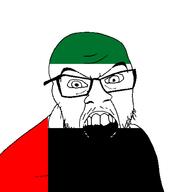 angry country flag glasses jacksepticeye looking_at_you mustache open_mouth soyjak stubble teeth united_arab_emirates variant:feraljak youtube // 1500x1500 // 18.2KB