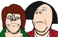 2soyjaks are_you_soying_what_im_soying blue_eyes cartoon daria female glasses hair jane_(daria) mustache soyjak stubble subvariant:wholesome_soyjak variant:a24_slowburn_soyjak variant:gapejak white_skin // 1252x799 // 203.1KB