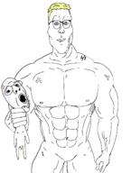 bloodshot_eyes buff choking crying full_body glasses mouth_closed neutral stephen_colbert tear trend:aryan variant:cobbert variant:npestajak // 1126x1487 // 116.2KB