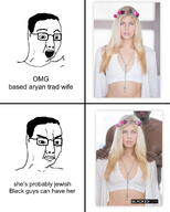 blacked glasses hair open_mouth seething trend:aryan variant:chudjak // 1000x1250 // 171.4KB