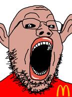 amerimutt brown_skin clothes ear glasses open_mouth soyjak stubble variant:gapejak // 600x800 // 27.4KB