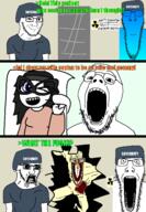 4soyjaks antiswarthy_(namefag) arm asylum beanie blood blue_eyes blue_skin buck_teeth calm clothes doug_walker drawing female full_body glasses gore greentext hair hand helmet leg naked nostalgia_critic open_mouth orangetext paper rotten_teeth scared scp-096 scp_foundation security smile smug soysylum stubble subvariant:doctos text tongue toss tshirt variant:isaac variant:nostaljak variant:soyak variant:soytan variant:unknown wink yellow_skin // 1000x1440 // 222.5KB